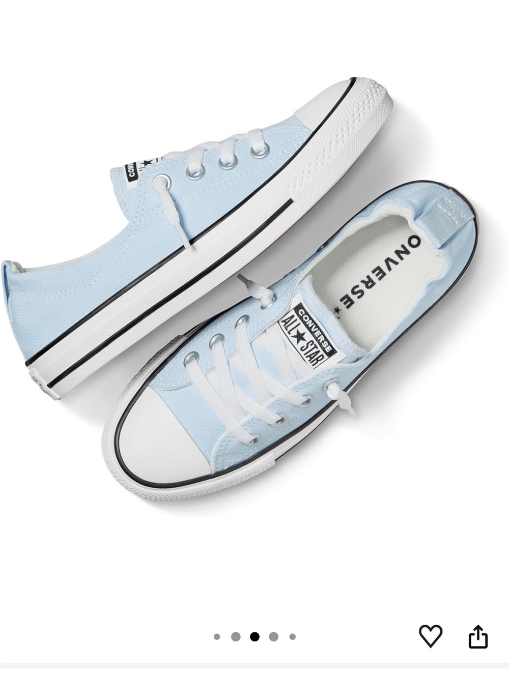 Converse NWOT Light Blue Low Top Chuck Taylor Sneakers